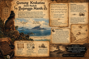 KRAKATAU DALAM NASKAH BUJANGGA MANIK: JEJAK NAMA KUNO YANG KEMBALI BERGEMURUH DI SELAT SUNDA Dari “Pulo Rakata” dalam ingatan Sunda Kuno hingga erupsi Anak Krakatau 2026 1 ChatGPT Image 13 Sep 2026 02.27.05