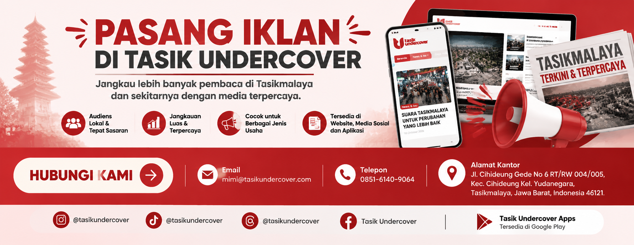 Pasang Iklan di Tasik Undercover